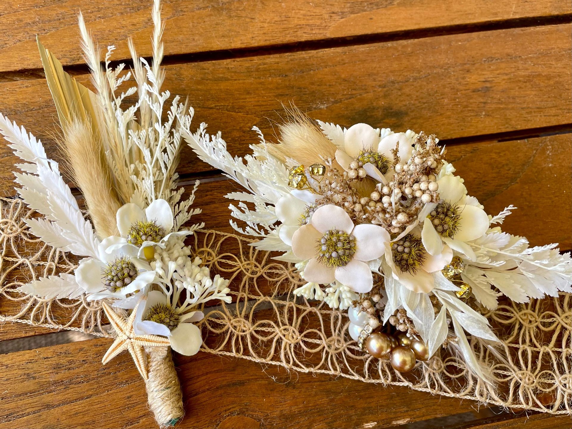 Dried flower Corsage and Buttonholes